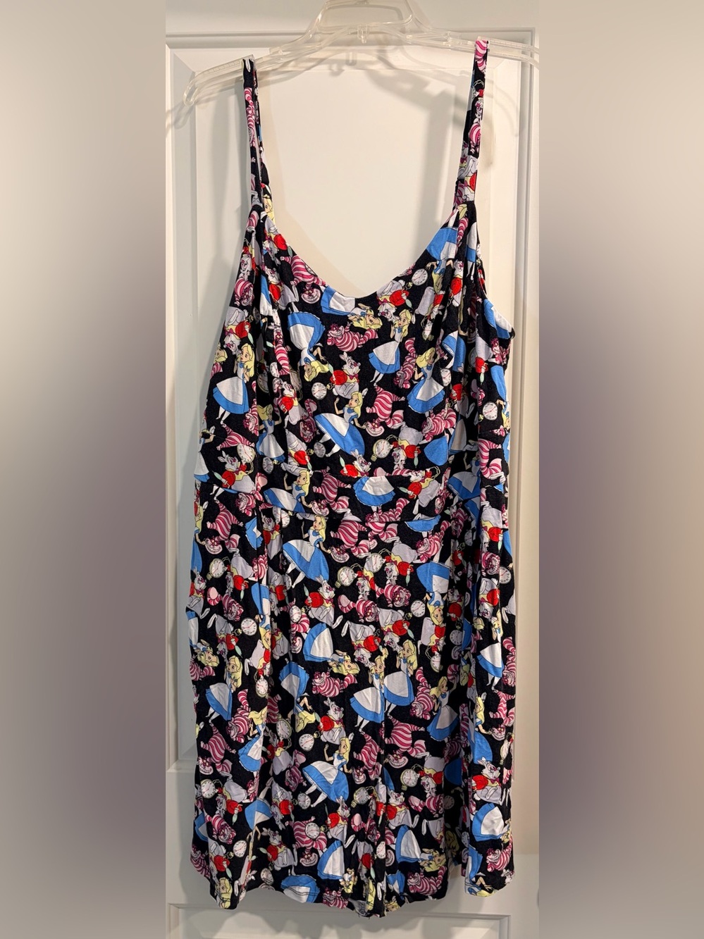 Her Universe Disney Alice Print Romper - Black, Blue, Pink, Red
